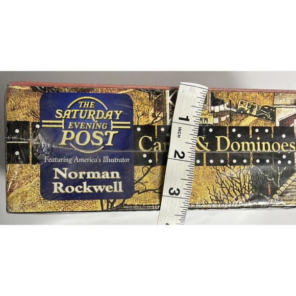 The Saturday Evening Post Norman Rockwell Cards & Dominoes set includes 2 mugs - Picture 10 of 10